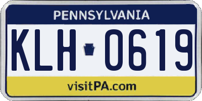 PA license plate KLH0619