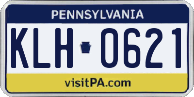 PA license plate KLH0621