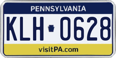 PA license plate KLH0628
