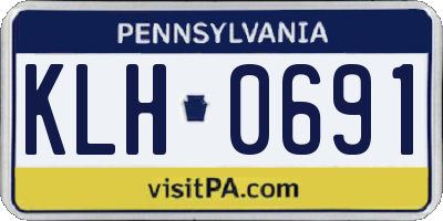 PA license plate KLH0691