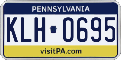 PA license plate KLH0695