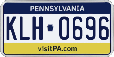 PA license plate KLH0696