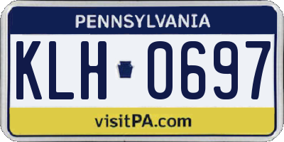 PA license plate KLH0697