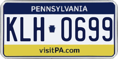 PA license plate KLH0699