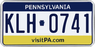 PA license plate KLH0741