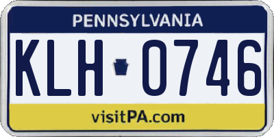 PA license plate KLH0746