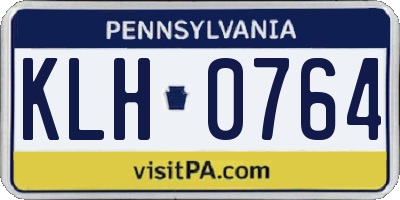 PA license plate KLH0764