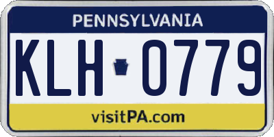 PA license plate KLH0779