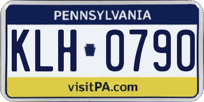 PA license plate KLH0790