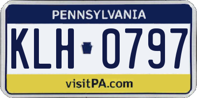 PA license plate KLH0797