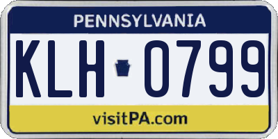 PA license plate KLH0799