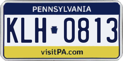 PA license plate KLH0813