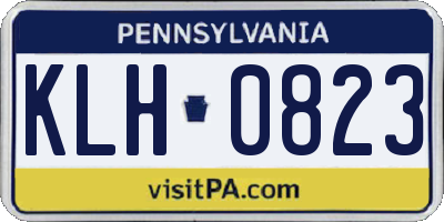 PA license plate KLH0823