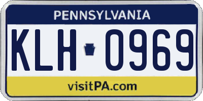 PA license plate KLH0969