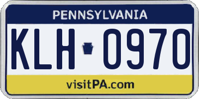PA license plate KLH0970