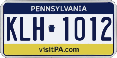 PA license plate KLH1012