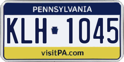 PA license plate KLH1045