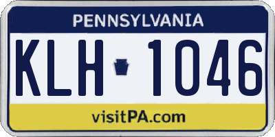 PA license plate KLH1046
