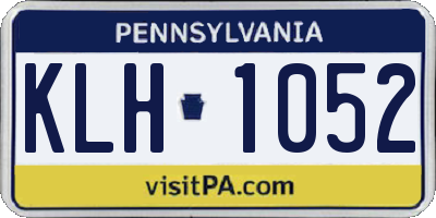 PA license plate KLH1052