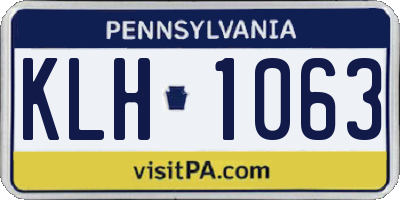 PA license plate KLH1063
