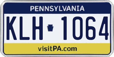 PA license plate KLH1064
