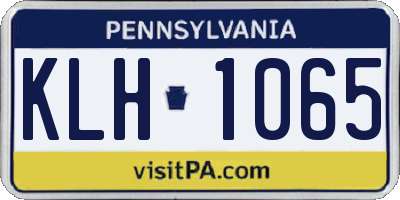 PA license plate KLH1065