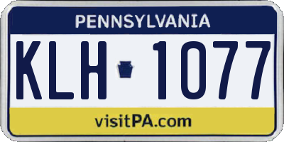 PA license plate KLH1077