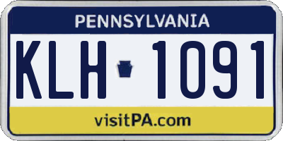 PA license plate KLH1091