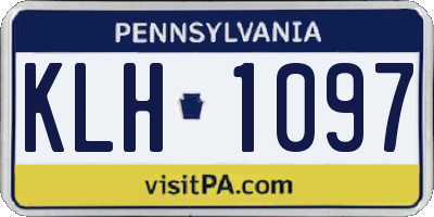 PA license plate KLH1097