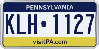 PA license plate KLH1127