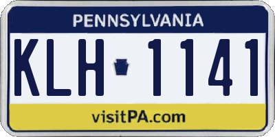 PA license plate KLH1141