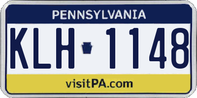 PA license plate KLH1148