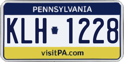 PA license plate KLH1228