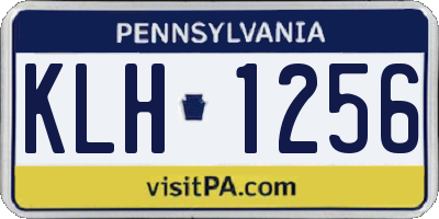 PA license plate KLH1256