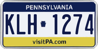 PA license plate KLH1274