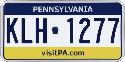 PA license plate KLH1277