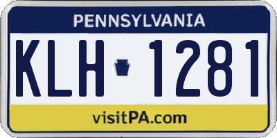 PA license plate KLH1281