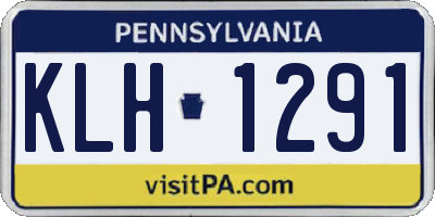 PA license plate KLH1291