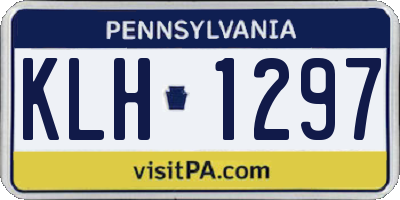 PA license plate KLH1297