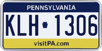 PA license plate KLH1306