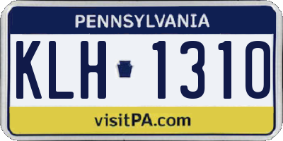 PA license plate KLH1310
