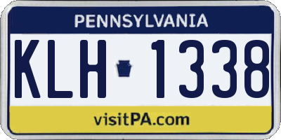 PA license plate KLH1338