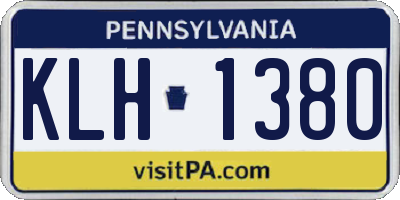 PA license plate KLH1380