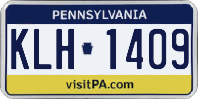 PA license plate KLH1409