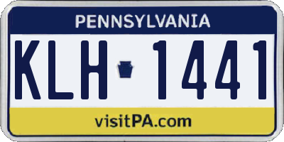 PA license plate KLH1441