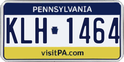 PA license plate KLH1464