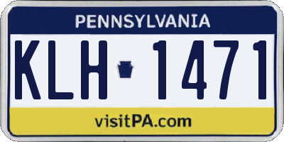 PA license plate KLH1471