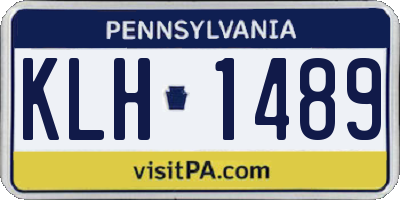 PA license plate KLH1489