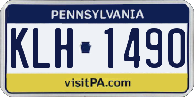 PA license plate KLH1490