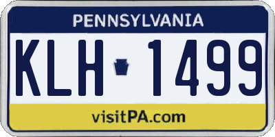 PA license plate KLH1499